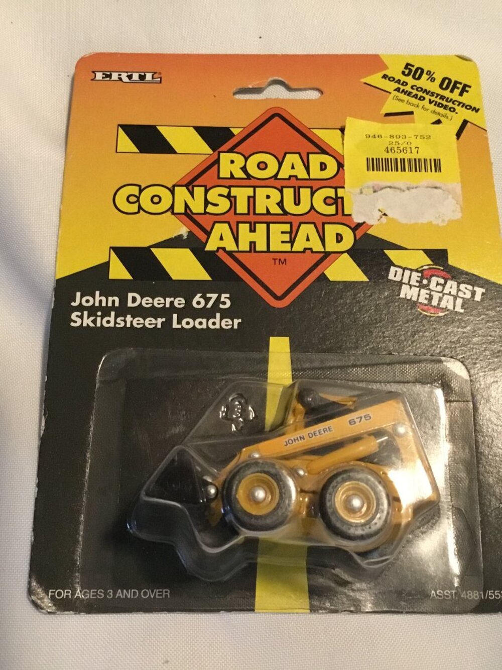 Ertl Road Construction Ahead JD675 Skidsteer Loaders NIP 1/64